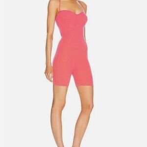 Jacquemus le body arancia ribbed pink